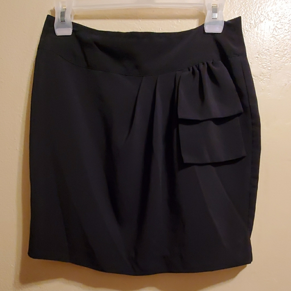Black mini skirt